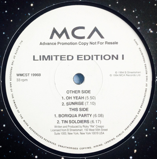 Ricky Crespo - Limited Edition 1 | MCA Records (WMCST 1996) - 2