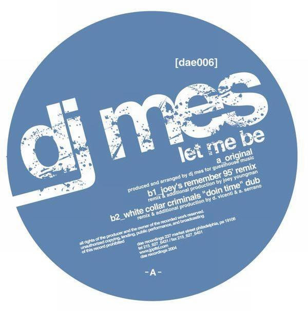 DJ Mes - Let Me Be | Dae Recordings (dae 006) - main DJ Mes - Let Me Be | Dae Recordings (dae 006) - main