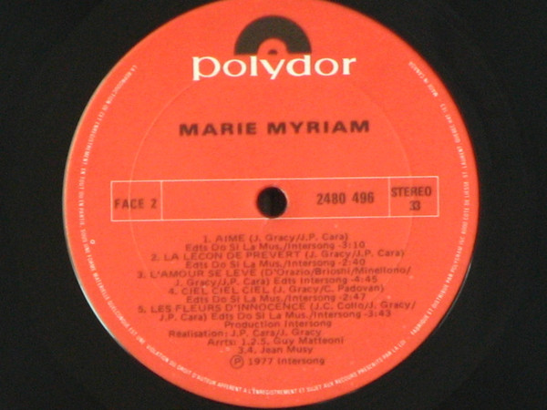 Marie Myriam - Marie Myriam | Polydor (2480 496) - 4 Marie Myriam - Marie Myriam | Polydor (2480 496) - 4