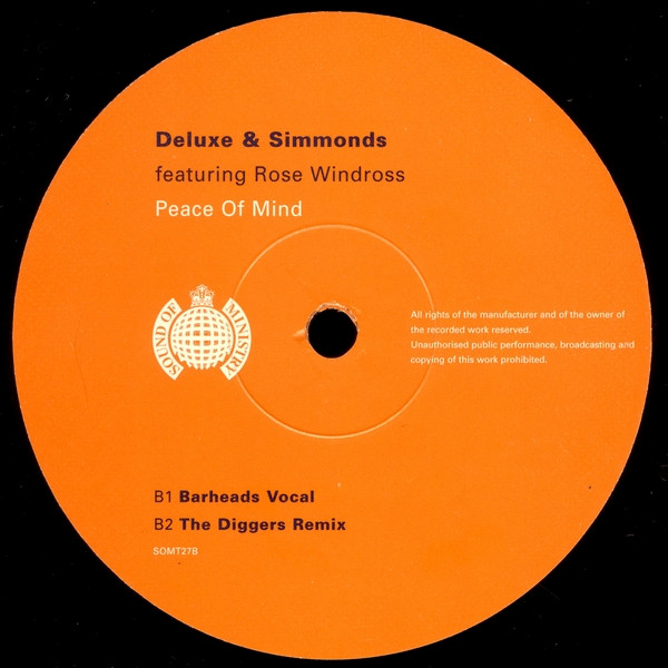 Deluxe & Simmonds Featuring Rose Windross - Peace Of Mind | Sound Of Ministry (SOMT27) - 3