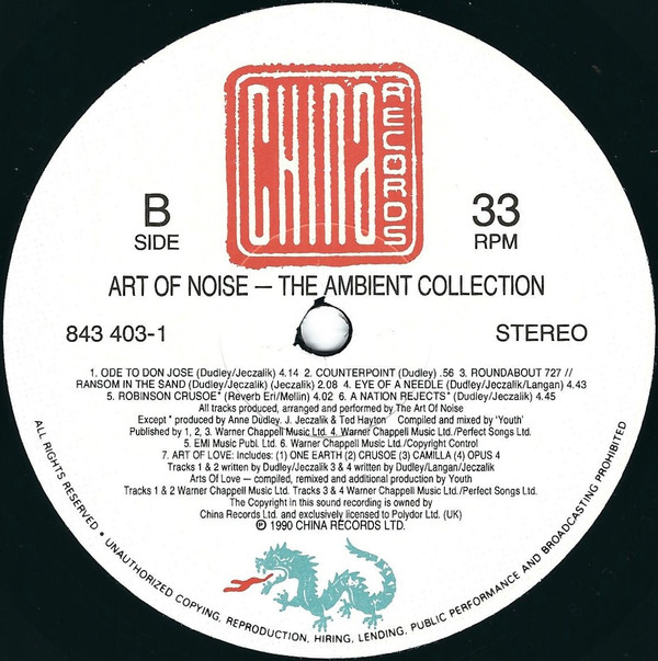 The Art Of Noise - The Ambient Collection | China Records (843 403-1) - 4