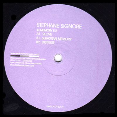 Stephane Signore - In Memory E.P. | Black Pitch Music (BP7707)