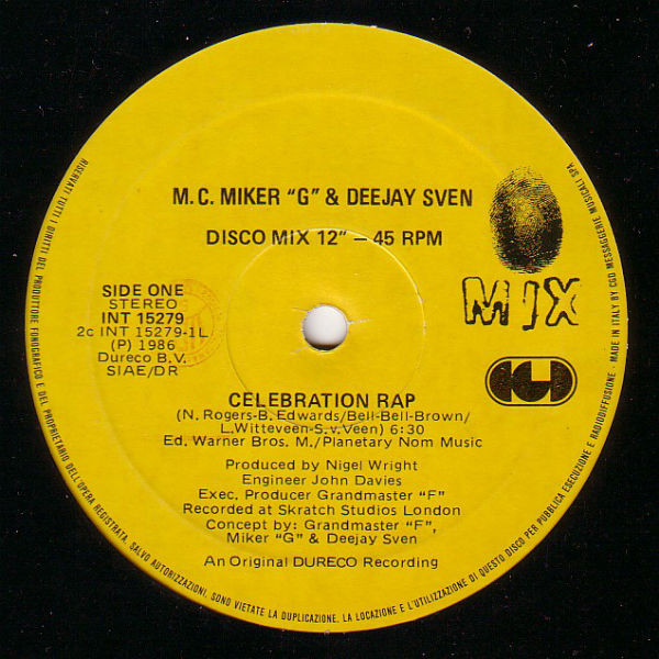 MC Miker G. & DJ Sven - Celebration Rap | CGD (INT 15279) - 2