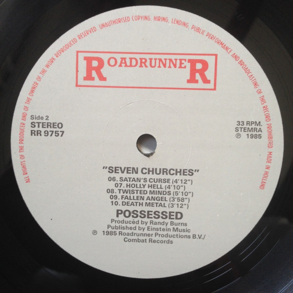 Possessed - Seven Churches | Roadrunner Records (RR 9757) - 4