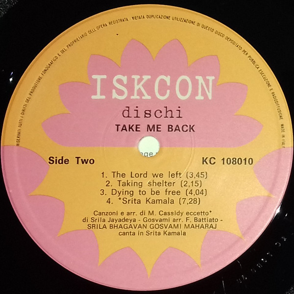 Michael Cassidy - Take Me Back | Iskcon Records (KC 108010) - 4 Michael Cassidy - Take Me Back | Iskcon Records (KC 108010) - 4