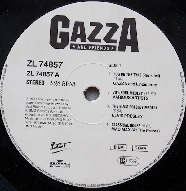 Various - Gazza And Friends | Best Records (ZL 74857) - 3