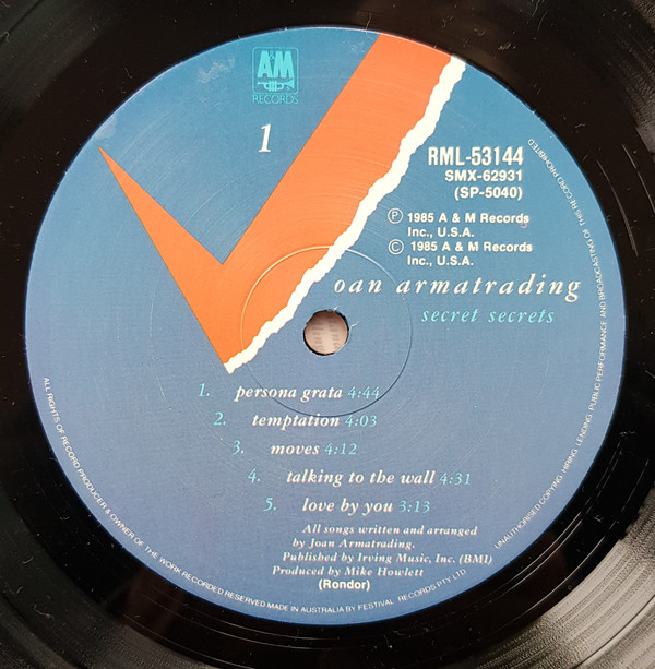 Joan Armatrading - Secret Secrets | A&M Records (RML 53144) - 5 Joan Armatrading - Secret Secrets | A&M Records (RML 53144) - 5