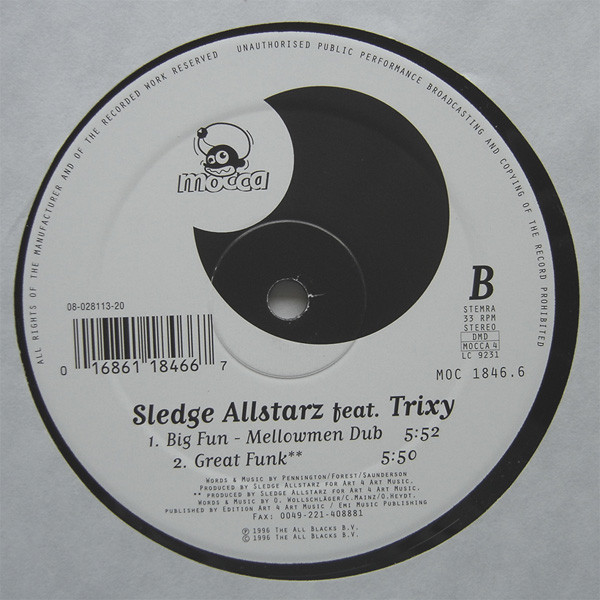 Sledge Allstarz Feat. Trixy - Big Fun | Mocca (MOC 1846.6) - 2 Sledge Allstarz Feat. Trixy - Big Fun | Mocca (MOC 1846.6) - 2