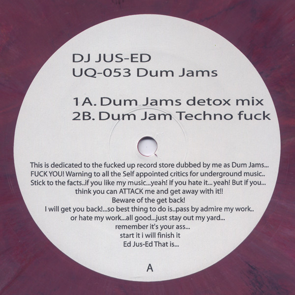 DJ Jus-Ed - Dum Jams | Underground Quality (UQ-053) - main