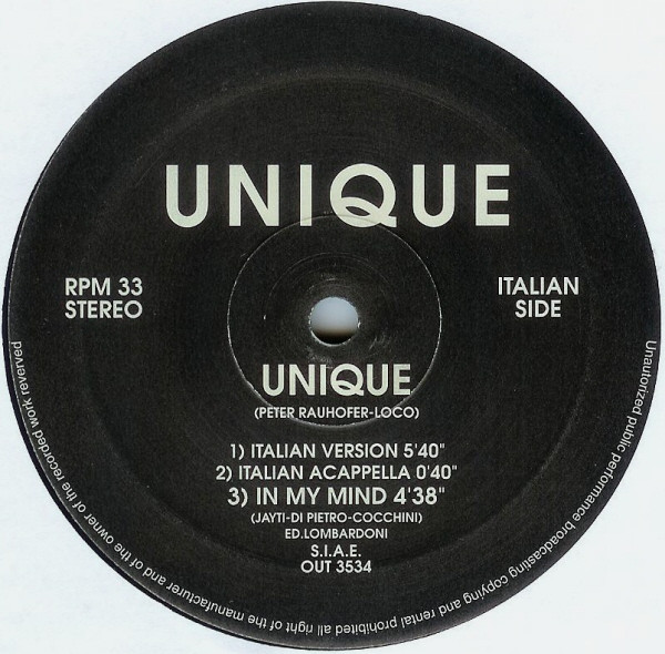 Unique - Unique | Out (OUT 3534) - 2