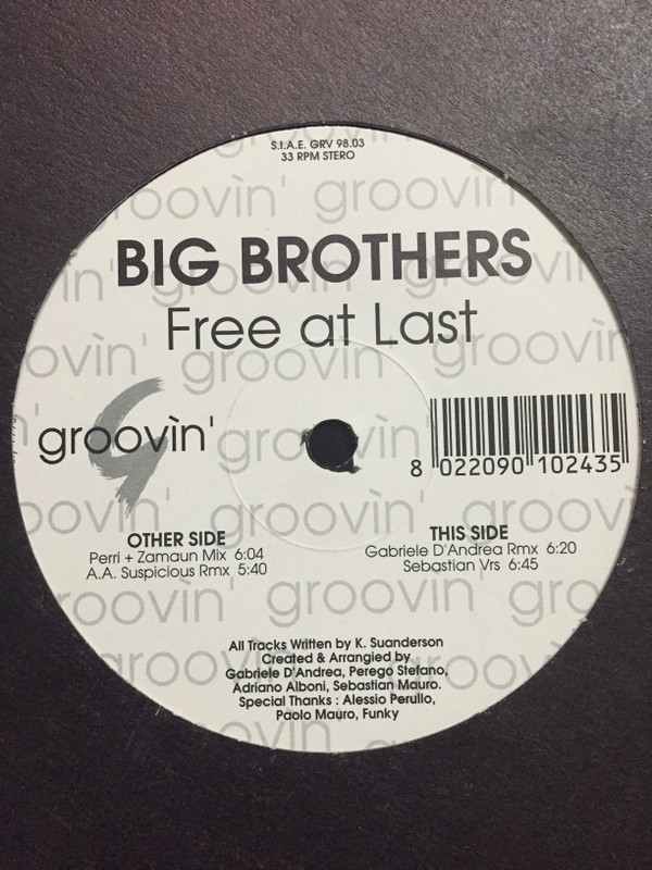 Big Brothers - Free At Last | Groovin' (GRV 98.03)