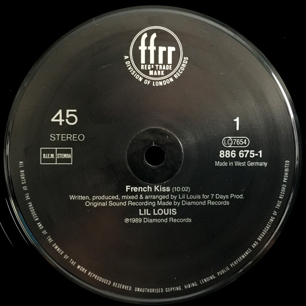 Lil' Louis - French Kiss | FFRR (886 675-1) - 3