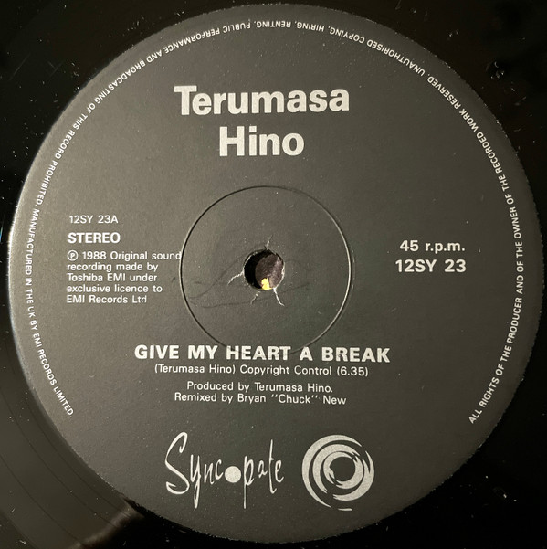 Hino - Give My Heart A Break | Syncopate (12SY 23) - 3