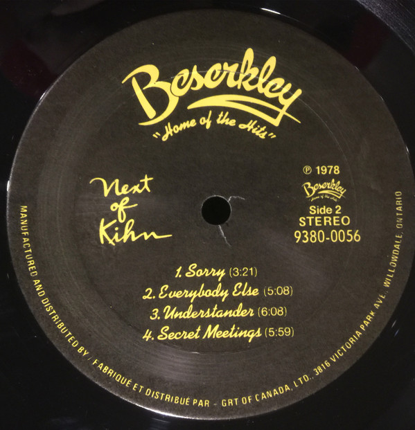 Greg Kihn Band - Next Of Kihn | Beserkley (9380-0056) - 3
