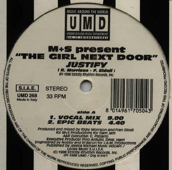 M+S Present The Girl Next Door - Justify | Underground Music Department (UMD) (UMD 268)