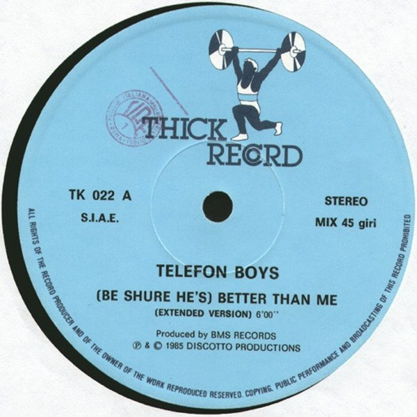 Telefon Boys - (Be Sure He's) Better Than Me / Danny | Thick Record (TK 022) - 3