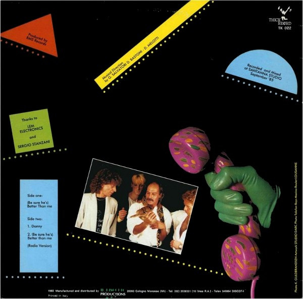 Telefon Boys - (Be Sure He's) Better Than Me / Danny | Thick Record (TK 022) - 2