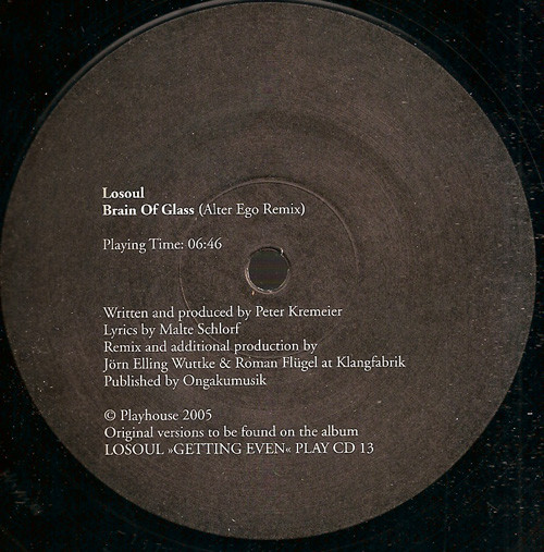 LoSoul - Brain Of Glass / You Know | Playhouse (PLAY103)