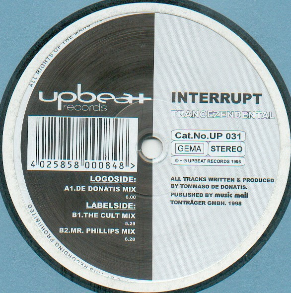 Interrupt - Trancezendental | Upbeat Records (UP 031) - main Interrupt - Trancezendental | Upbeat Records (UP 031) - main