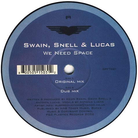Swain, Snell & Lucas - We Need Space | Plastica (DPFT021) - 3