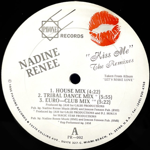 Nadine Renee - Kiss Me - The Remixes | Pavone Records (PR-002) - main