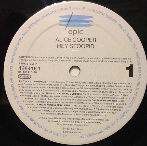 Alice Cooper - Hey Stoopid | Epic (468416 1) - 3