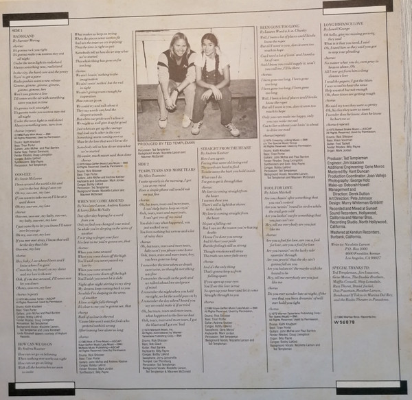 Nicolette Larson - Radioland | Warner Bros. Records (W 56878) - 5