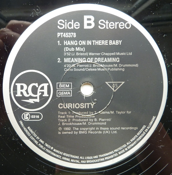 Curiosity - Hang On In There Baby | RCA (PT45378) - 4