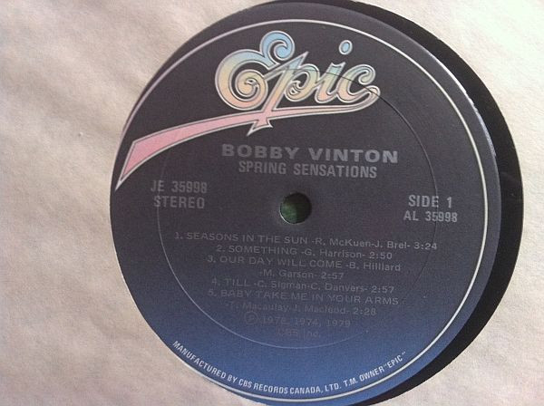 Bobby Vinton - Spring Sensations | Epic (JE 35998) - 2 Bobby Vinton - Spring Sensations | Epic (JE 35998) - 2