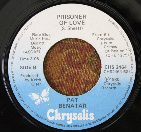 Pat Benatar - Hit Me With Your Best Shot | Chrysalis (CHS 2464) - 2