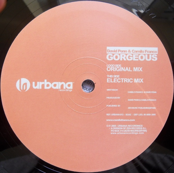 David Penn & Camilo Franco - Gorgeous | Urbana Recordings (URBANA 013)