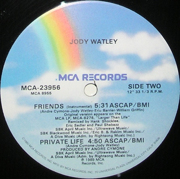 Jody Watley With Eric B. & Rakim - Friends | MCA Records (MCA-23956) - 4