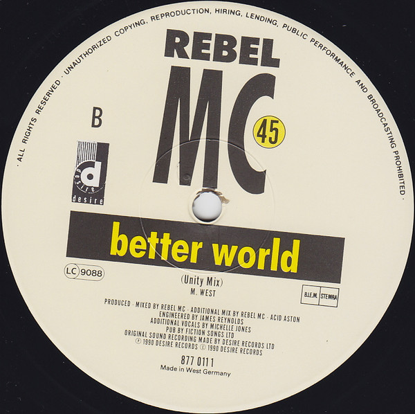 Rebel MC - Better World | Desire Records (877 011-1) - 4 Rebel MC - Better World | Desire Records (877 011-1) - 4