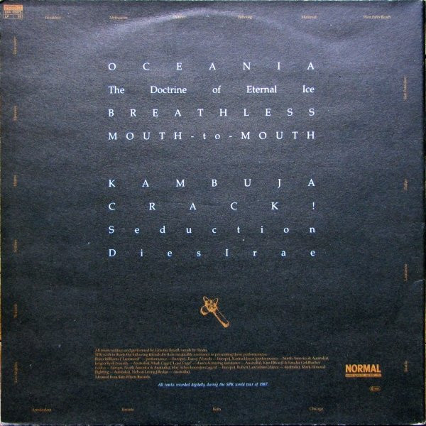 SPK - Oceania - In Performance 1987 | Normal (NORMAL 73) - 3 SPK - Oceania - In Performance 1987 | Normal (NORMAL 73) - 3