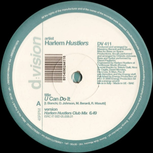 Harlem Hustlers - U Can Do It | D:vision Records (DV 411) - 2 Harlem Hustlers - U Can Do It | D:vision Records (DV 411) - 2