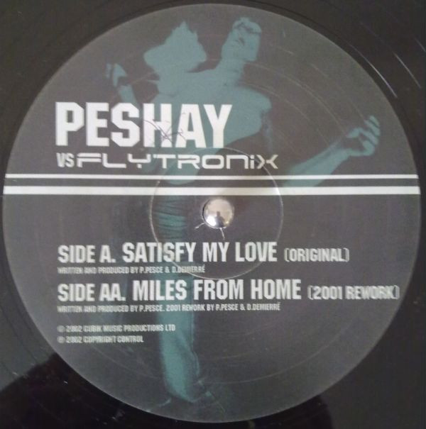 Peshay vs. Flytronix - Satisfy My Love / Miles From Home | Cubik Music Productions (CUBIK002) - main