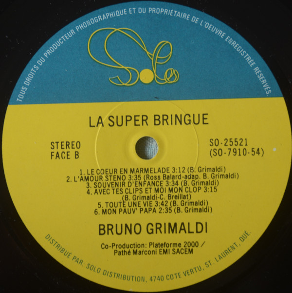 Bruno Grimaldi - La Super Bringue | Solo (SO-25521) - 4 Bruno Grimaldi - La Super Bringue | Solo (SO-25521) - 4