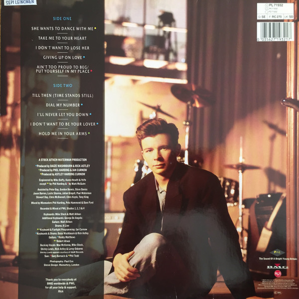 Rick Astley - Hold Me In Your Arms | RCA (PL71932) - 2