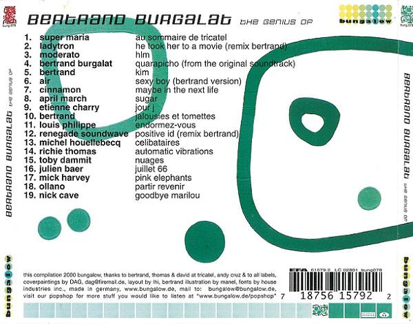 Bertrand Burgalat - The Genius Of Bertrand Burgalat | Bungalow (bung 079) - 4