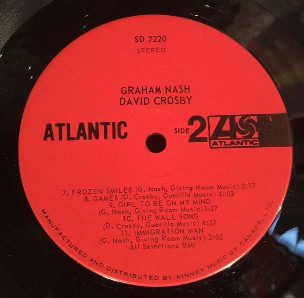 Graham Nash / David Crosby - Graham Nash / David Crosby | Atlantic (SD 7220) - 8