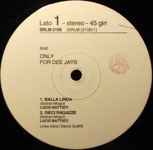 Various - Special For Dee Jays | Ricordi (SRLM 2106) - main Various - Special For Dee Jays | Ricordi (SRLM 2106) - main