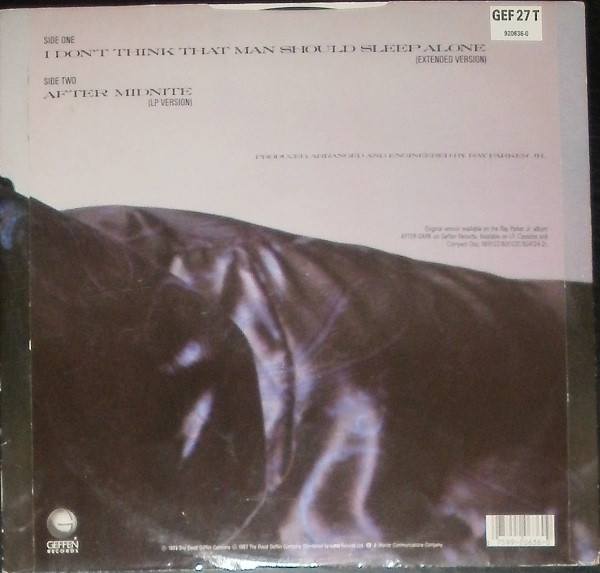 Ray Parker Jr. - I Don't Think That Man Should Sleep Alone | Geffen Records (GEF 27T) - 2