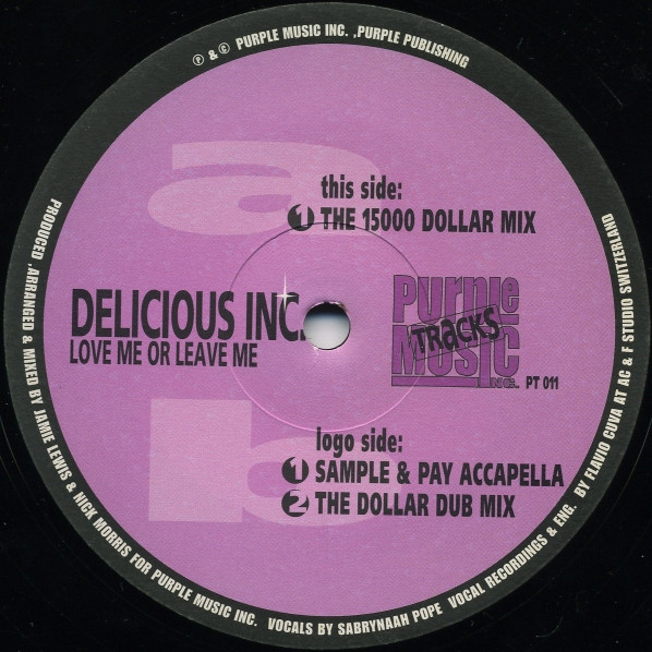 Delicious Inc. - Love Me Or Leave Me | Purple Tracks (PT 011) - 2 Delicious Inc. - Love Me Or Leave Me | Purple Tracks (PT 011) - 2