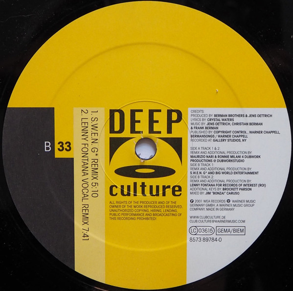 Sunseeker Feat. Crystal Waters - Nights In Egypt | Deep Culture (8573 89784-0) - 2 Sunseeker Feat. Crystal Waters - Nights In Egypt | Deep Culture (8573 89784-0) - 2