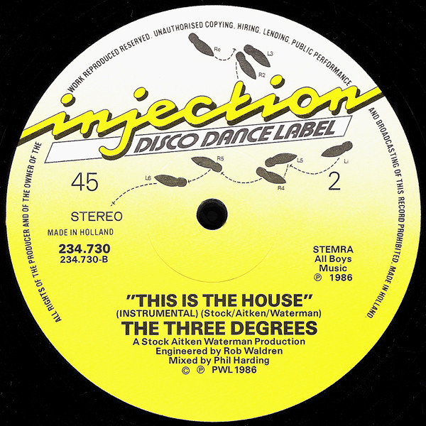 The Three Degrees - This Is The House | Injection Disco Dance Label (234.730) - 4