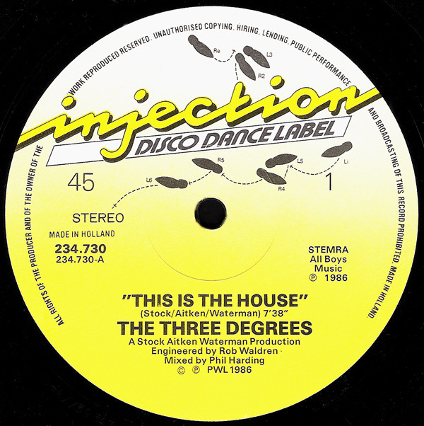 The Three Degrees - This Is The House | Injection Disco Dance Label (234.730) - 3