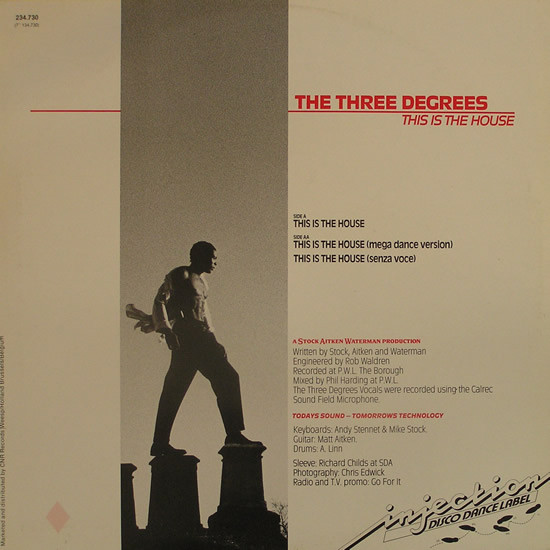 The Three Degrees - This Is The House | Injection Disco Dance Label (234.730) - 2