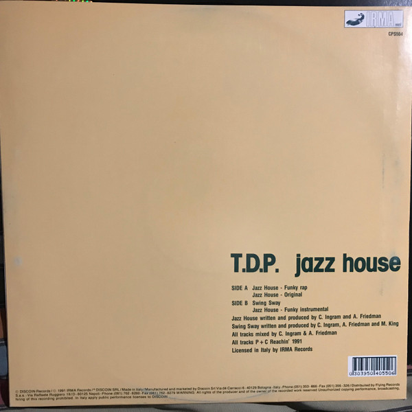 TDP - Jazz House | Calypso Records (CPS 504) - 2 TDP - Jazz House | Calypso Records (CPS 504) - 2