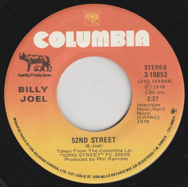 Billy Joel - My Life / 52nd Street | Columbia (3-10853) - 2