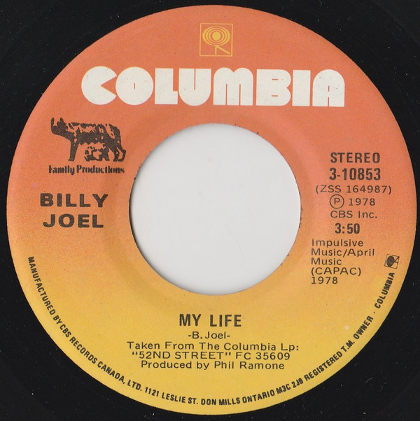Billy Joel - My Life / 52nd Street | Columbia (3-10853)